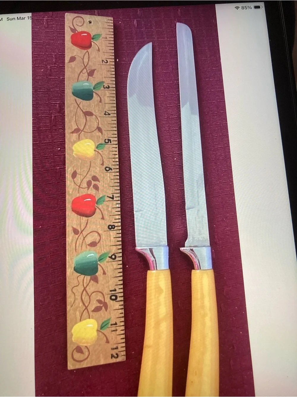 Regent Sheffield England Yellow Handle Carving Knife Set - Sharp Stainless